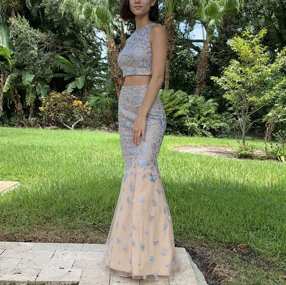 2 piece prom dress